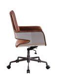 ZUN Vintage Cocoa Swivel Office Chair B062P215476