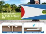 3'x2' Cornhole Board Set with 8 Bean Bags, Foldable Portable Outdoor Tossing Game BlueRedWhite 36988596