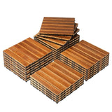 27pcs Wood Interlocking Deck Tiles 11.8"x11.8", Waterproof Flooring Tiles for Indoor and Outdoor, 80119626
