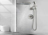 10 Inch Rainfall Shower Head with Handheld Shower Combo with 12 inch Adjustable Extension Arm W1219P506561