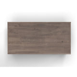 ZUN 48 inch Hampton Coffee Table, No Assembly Required, Jasmine Whitewash and Barnwood Finish B108131544