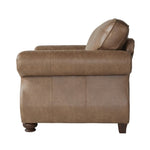 ZUN Leinster Fabric Armchair with Antique Bronze Nailheads in Jetson Ginger T2574P196587