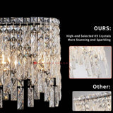 (Same as W1340P189443/L5024-880-C) Silver Elegant Oval Crystal Chandelier, Modern Ceiling Light W1340P189500