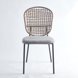 BLACK and gray sennit chair,set of 4,dining chair,coffee chair W23460281