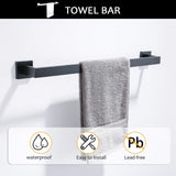 ZUN 5 Pieces Bathroom Hardware Accessories Set Towel Bar Set Wall Mounted,Stainless Steel W121963545