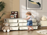 29.5" 3-Tier Kids Storage Unit Dresser Tower with 9 Drawers 32859265