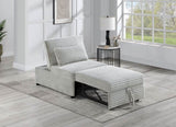 Convertible Wide-Welt Corduroy Sofa Sleeper Sofa Chair W/ Pull-Out Bed Ash B089P296905