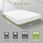 ZUN 10 Inch Gel Memory Foam Mattress for Cool Sleep, Pressure Relieving, Matrress-in-a-Box, King Size 69606314