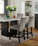 Attractive Set of 2pc Counter Height Chairs Dining Room Furniture Gray Flannelette Seat Nailhead B011P246278