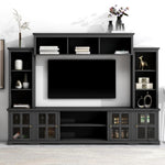 ZUN Minimalism Entertainment Wall Unit with Bridge, Modern TV Console Table for TVs Up 65082746