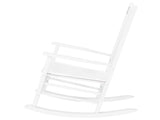68.5*86*115CM Square Wooden Rocking Chair Wavy Backboard White 64145404
