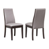 ZUN Set of 2 Fabric Upholstered Dining Chairs in Espresso B016P223110