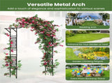 Garden Arch Trellis - PE-Coated Metal, 67"x15.5"x83" Plant Support for Climbing Vines 81969582