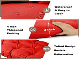 Outdoor Bench Cushion, 60 20 4 Inch, Tufted Waterproof Swing Cushion with Ties, for Patio Bench 37341934