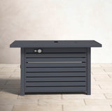 Steel Propane/Natural Gas Outdoor Fire Pit Table with Lid B120142329