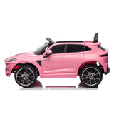 ZUN 12V Dual-drive remote control electric Kid Ride On Car,Battery Powered Kids Ride-on Car pink, 4 W1811110558