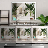 48x36 inch LED Bathroom Vanity Mirror Wall Mounted Adjustable White/Warm/Natural Lights Anti-Fog W708P176761