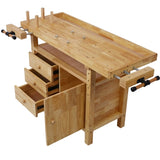 Wood Workbench - Wooden Workbench for Garage Workshop and Home W46594607