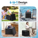 10 Gallon Cooler Side Table, Portable Ice Chest with Built-in Handle, Multifunctional Ice Cooler 42415193