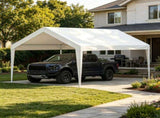 10 x 20 ft Carport Replacement Canopy Cover, Heavy-Duty Waterproof Garage Top Tarp with Ball Bungees 08648136