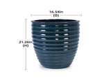 Ceramic Flowerpot, Modern Planter for Patio, Garden, Windowsill - Army Green W3273P326363