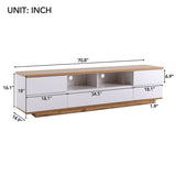 Modern TV stand for TVs up to 80'' , Media Console with Multi-Functional Storage, Entertainment WF313575AAK
