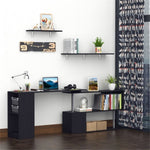 ZUN Computer Desk L-Shaped-Black （Prohibited by WalMart） 88526097