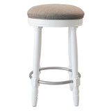 AGODY Bar Stools Set of 2, 26" Counter Height, 360&deg Swivel Wooden Barstool with Fabric Upholstered W2170P208071