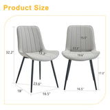 Extended Seat Cushion PU Dining Chair Set - Four Pieces,Ergonomic Design.Smooth line design,Integral W1151P245736