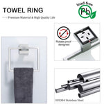 ZUN 5 Pieces Bathroom Hardware Accessories Set Towel Bar Set Wall Mounted,Stainless Steel W121963547