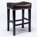 ZUN Furniture,Counter Height 26" Bar Stools for Kitchen Counter Backless Faux Leather Stools Farmhouse 81049528