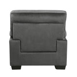 Modern Sleek Design Living Room Furniture 1pc Chair Dark Gray Fabric Upholstered Comfortable Plush B01167252