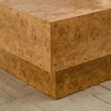 43.31 Inch Faux Burl Wood Pattern Decal Coffee Table,Rectangle Mid-Century Modern Table for Living W2582P343958