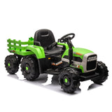 ZUN Ride on Tractor with Trailer,24V Battery Powered Electric Tractor Toy, 200w*2motor W1578P193903