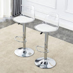 ZUN Modern minimalist bar chairs and bar stools. Can rotate 360 &deg; and adjust lifting. PET backrest and W1151P172644