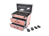 Portable 3-Tier Rolling Makeup Case with Universal Wheels for Makeup, Nail Art, Hair Styling Tools 54163792