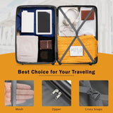 2 Piece Luggage Set with Bags Expanable Spinner Wheels ABS Lightweight Suitcase with TSA Lock N732P198744I