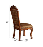 Beige and Cherry Oak Padded Side Chair B062P209244