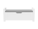 Kids Toy Box Chest, White Toy Box for Boys Girls, Large Storage Cabinet with Cushion Seat 23676979
