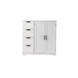 Storage Bathroom Cabinet, 2 Doors 4 Drawers Bathroom Cabinet, White 39915074