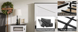 Full Bed Frame Headboard , Wood Platform Bed Frame , Noise Free,No Box Spring Needed and Easy W636P305736