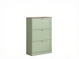 Modern Shoe Storage Cabinet, Entryway Shoe Organizer with 3 Flip Drawers & Adjustable Shelves, 09405616