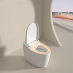 ZUN Smart Toilet with Voice Control and Bubble Shield, Heated Bidet Seat, Portable toilet with bidet W1872P209921