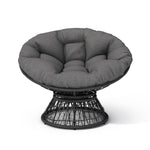 ZUN 41.5" Ergonomic Wicker Papasan Chair with Cloud Thick Density Fabric Cushion,3-proof Cover,High N723P212569E