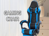 Gaming Chair with Footrest, Ergonomic Computer Chair with Headrest and Lumbar Support, Breathable W2367P288692