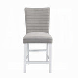 Grey and White Upholstered Counter Height Stools B062P181308