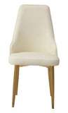 Dining Chair with PU Leather White strong metal legs W509P167721