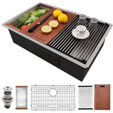 33 Undermount Workstation Sink-33 x 19 Inch Undermount Stainless Steel Kitchen Sink 18 Gauge, W1386P310820