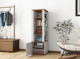 360&deg Rotating Storage Cabinet with Full-Length Mirror, total of 8 open shelves on both sides, One W282P437031