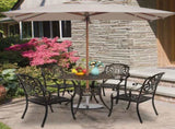 90*90*75cm Round Top Courtyard Cast Aluminum Table Bronze 20841145